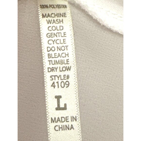 Color Story Sleeveless White Sheer Tank Top Tunic With Zipper Pocket Size L - Picture 6 of 8